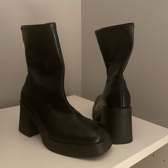 black boot/sock boot - Call It Spring WORN ONCE - Picture 2 of 3